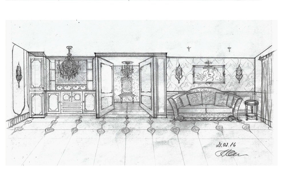 Текущий проект. 3-х уровневая квартира 340м2 (г. Москва)