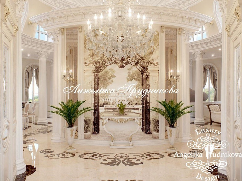 Дизайн-проект интерьера загородного дома в классическом стиле в г.Краснодар
