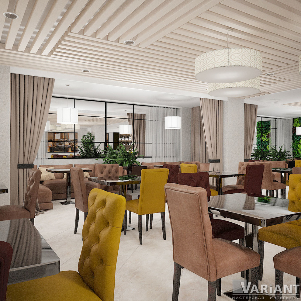 Дизайн интерьера ресторана в Apart Hotel Victoria