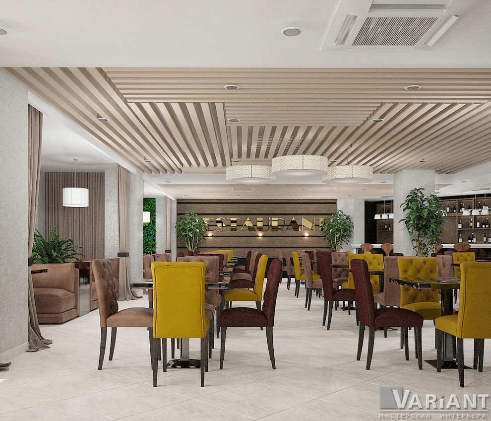 Дизайн интерьера ресторана в Apart Hotel Victoria