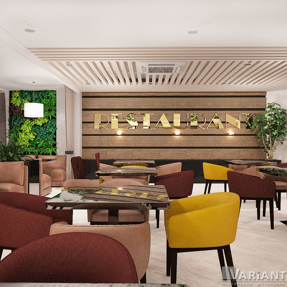 Дизайн интерьера ресторана в Apart Hotel Victoria