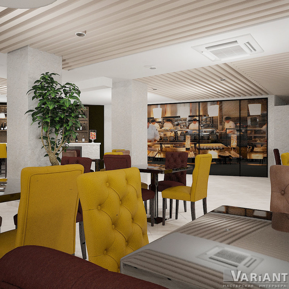 Дизайн интерьера ресторана в Apart Hotel Victoria