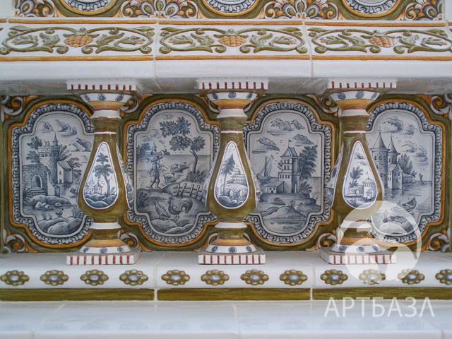 Изразцовый камин "Голландские пейзажи"
