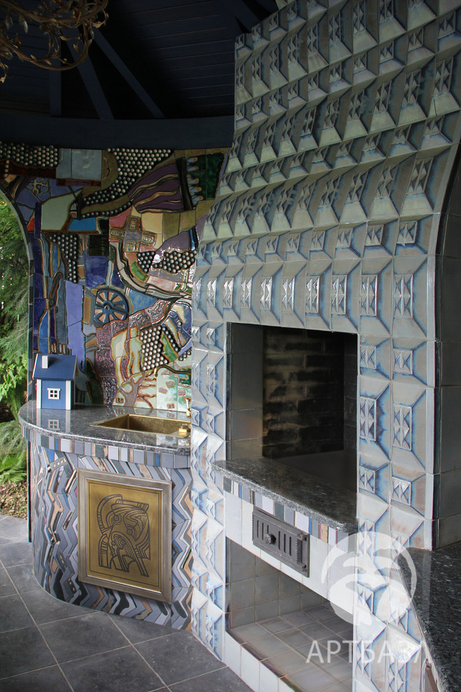 Авторский изразцовый комплекс барбекю "Артхаус"