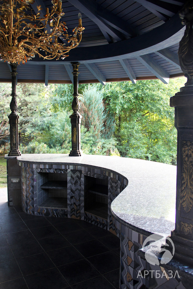 Авторский изразцовый комплекс барбекю "Артхаус"