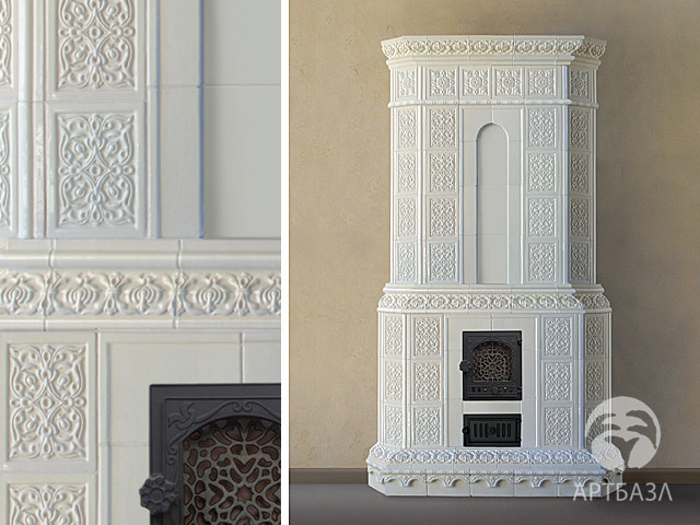 Серия изразцовых печей и каминов "Русская зима"