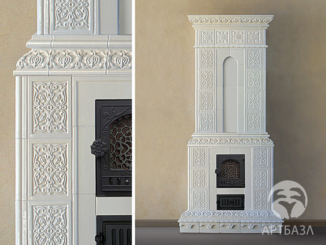 Серия изразцовых печей и каминов "Русская зима"