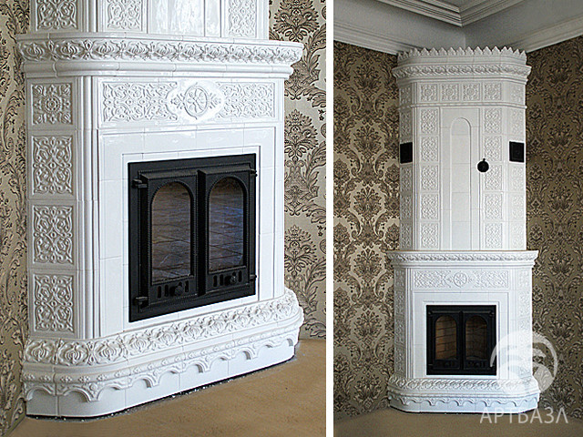 Серия изразцовых печей и каминов "Русская зима"