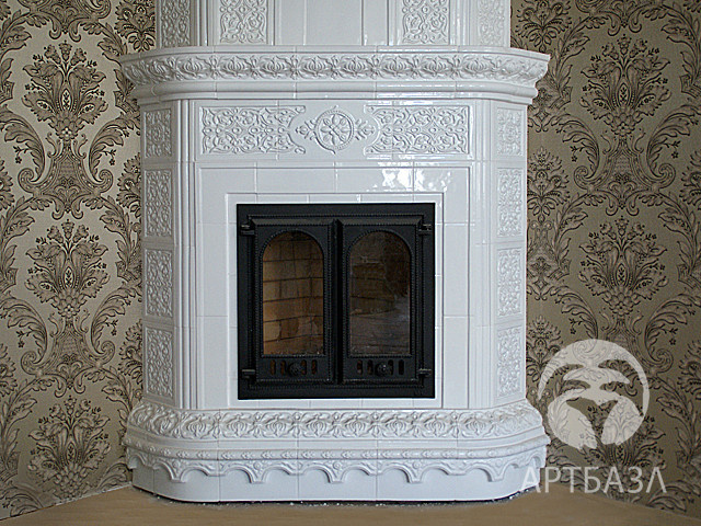 Серия изразцовых печей и каминов "Русская зима"