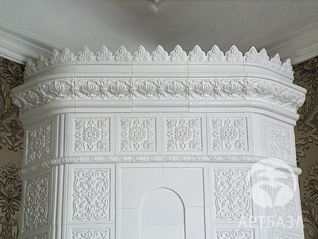 Обложка проекта: Серия изразцовых печей и каминов "Русская зима"