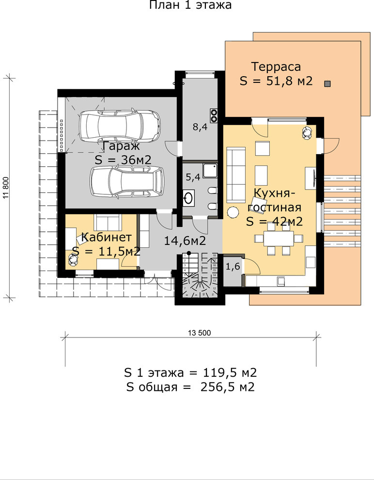 Проект жилого дома S=256м2, г.Ростов-на-Дону