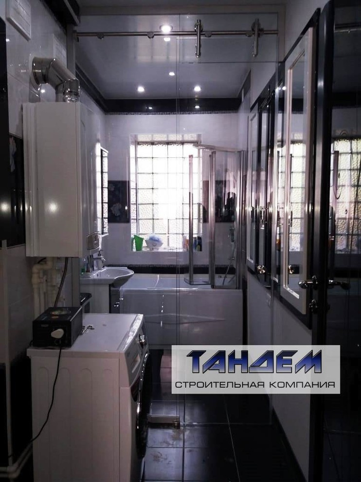 Изготовление и установка Цельностеклянной перегородки Tandem-Кристалл с откатной