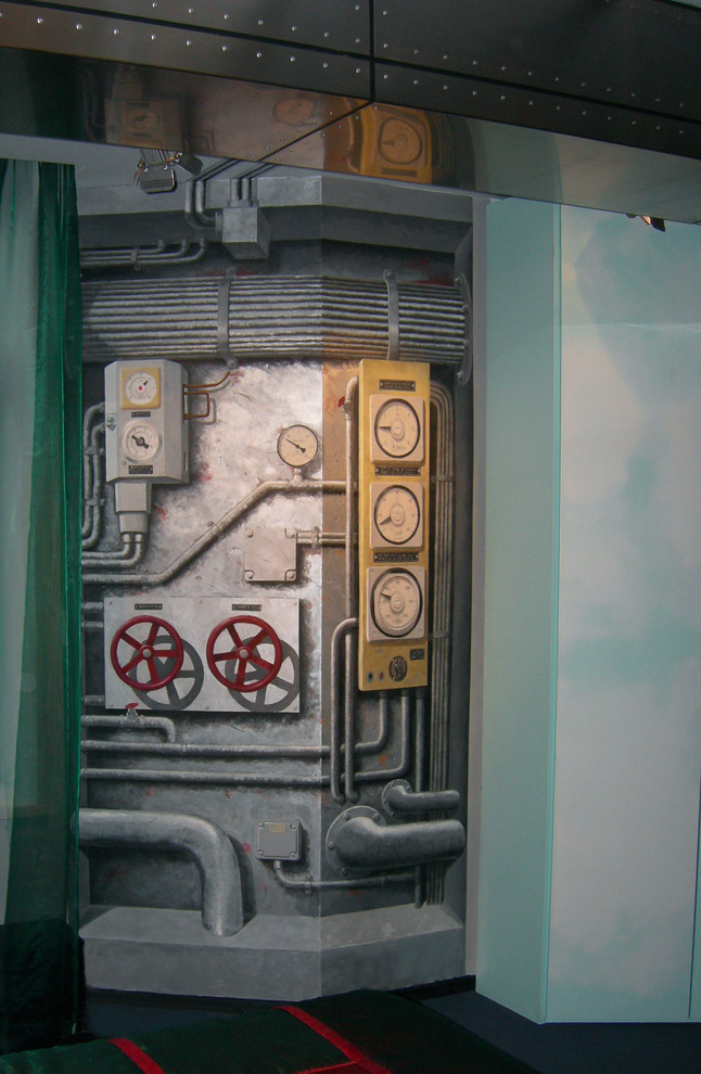 Роспись стен обманка (Подводная лодка)