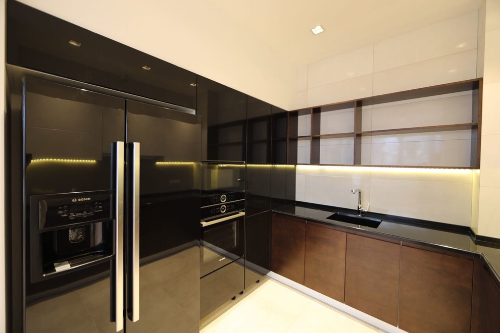 Просторная двухуровневая квартира в современном стиле