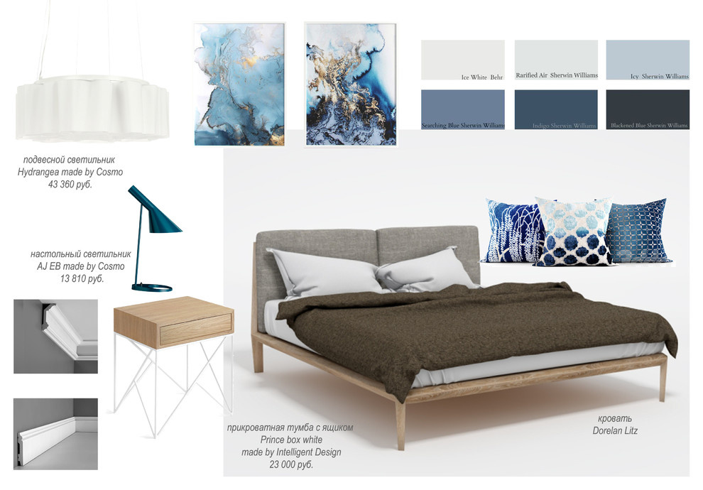 Коллажи к проекту 2-комнатной квартиры