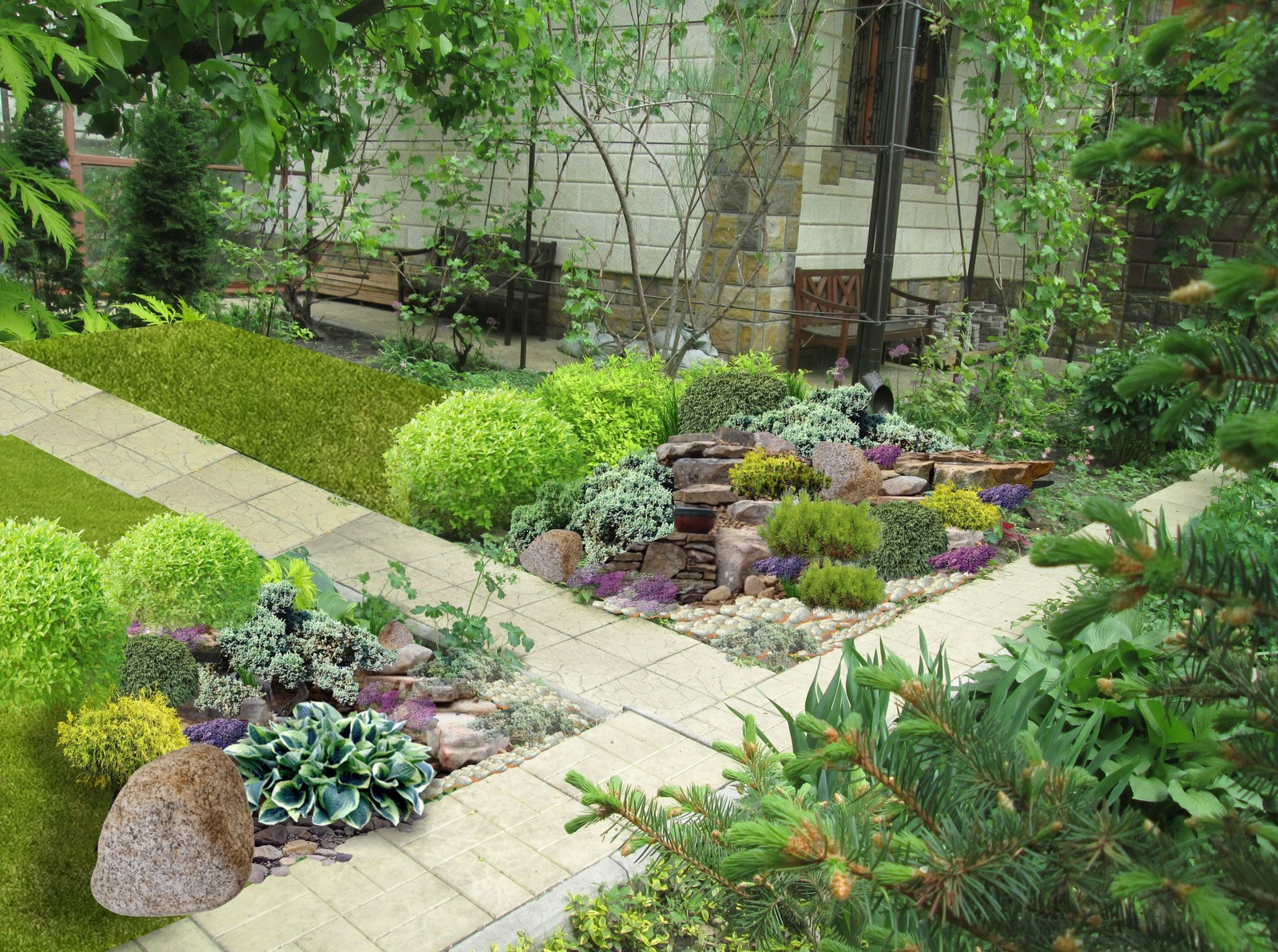 Ландшафтный дизайн с максимальным сохранением существующих насаждений