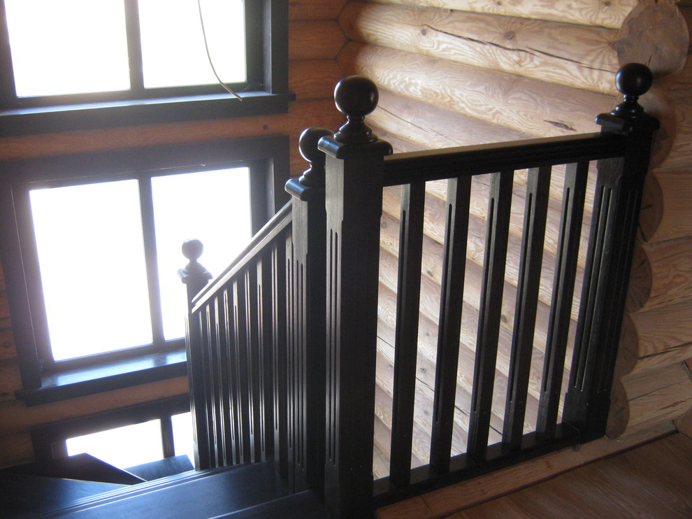 Обложка проекта: 1/9 Лестница открытого типа в срубе