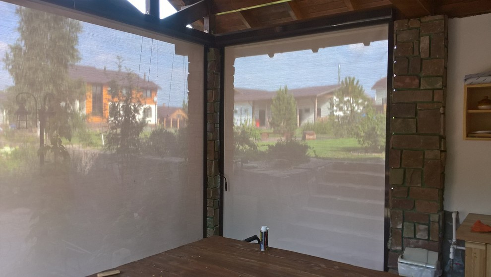 Рулонные шторы ZIP для беседки