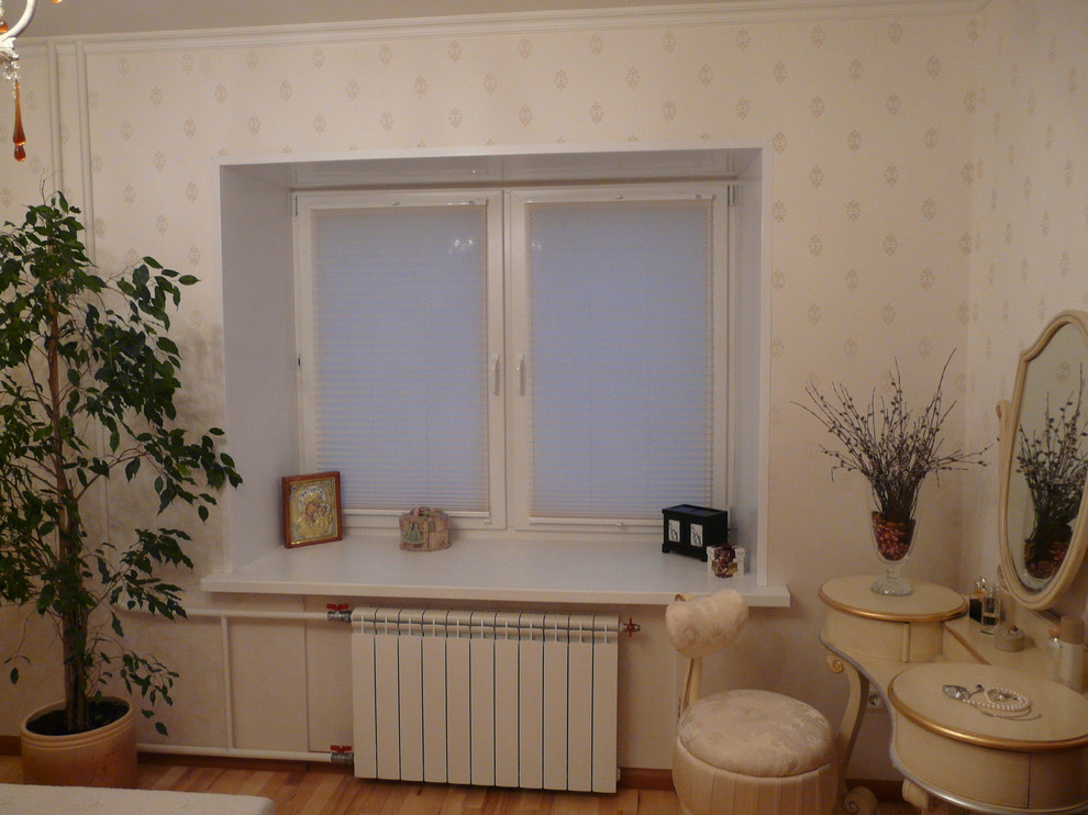 Плиссе в спальне