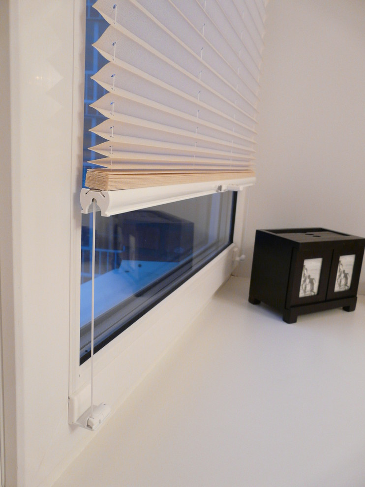 Плиссе в спальне