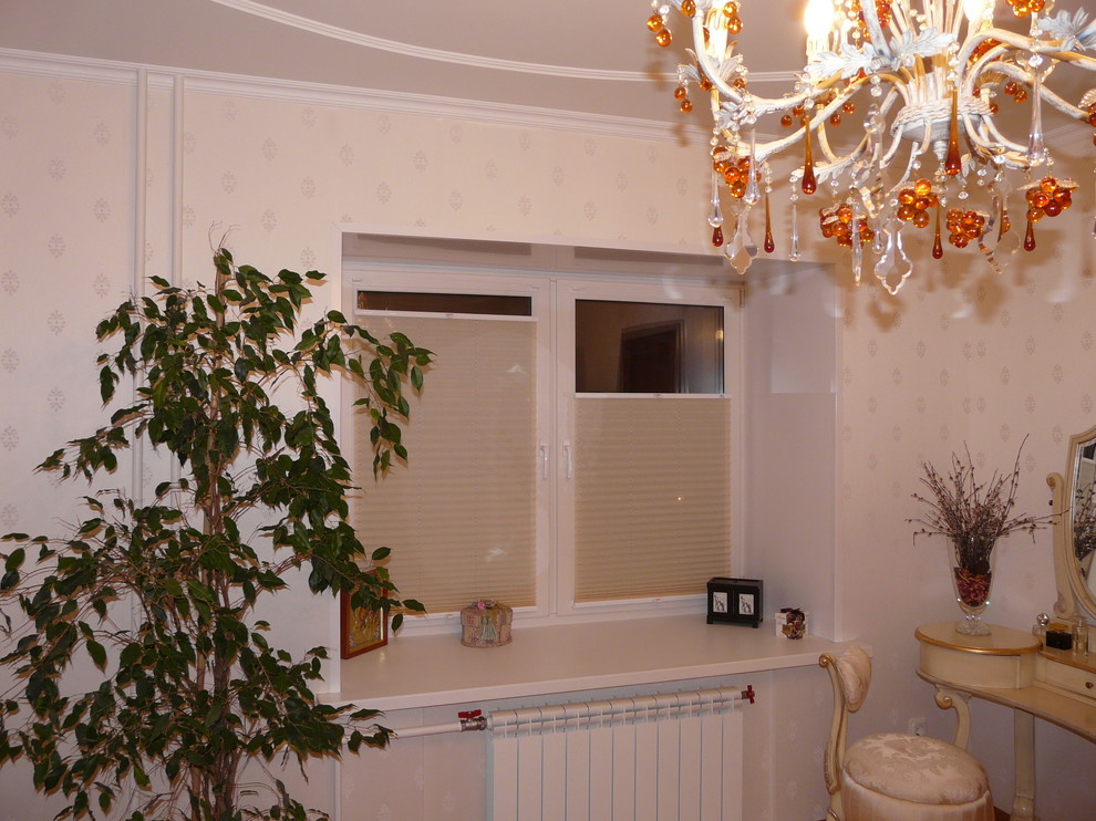 Плиссе в спальне