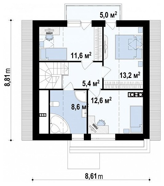 Планировка 2 этажа