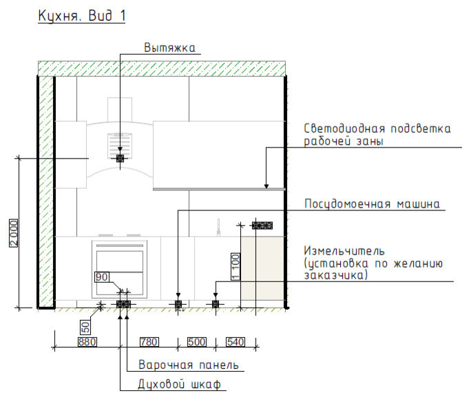 Развертка кухни