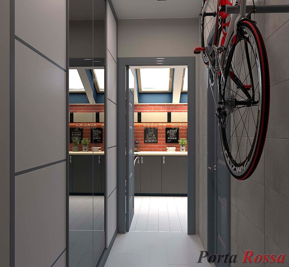 Corridor design in Loft style