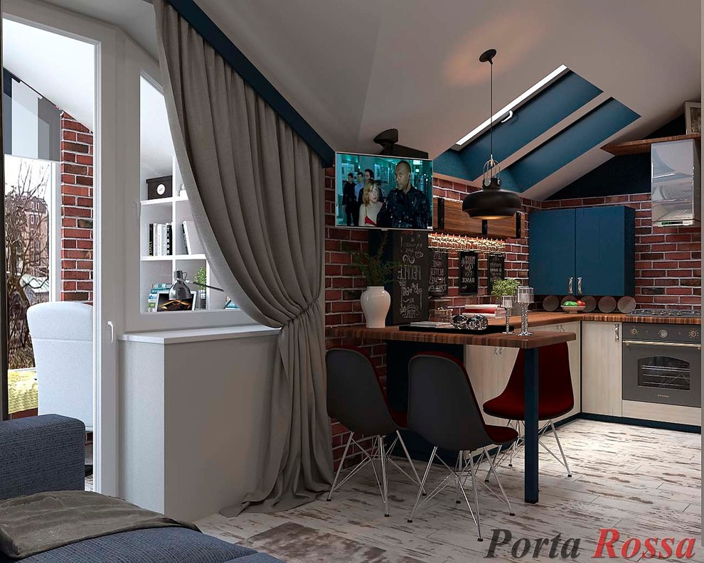 Kitchen design in Loft style