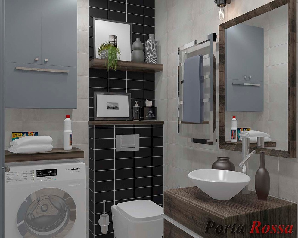 Bathroom design in Loft style