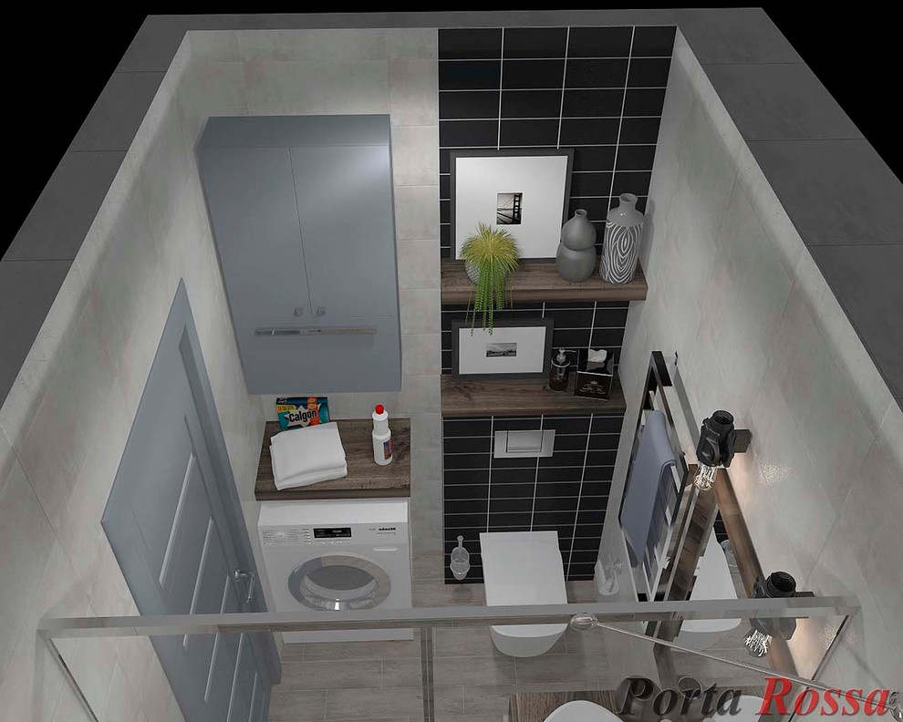 Bathroom design in Loft style