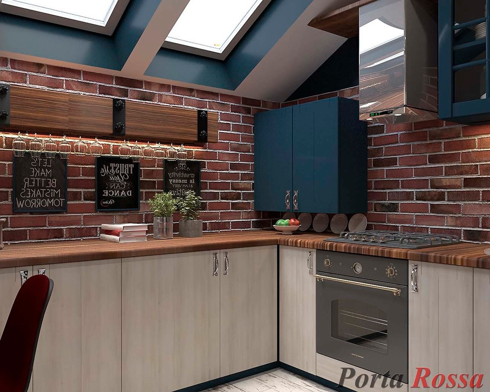 Kitchen design in Loft style