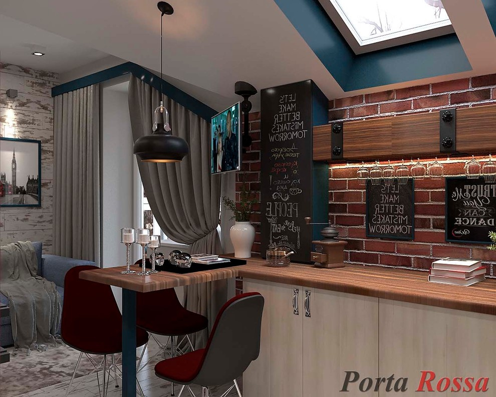 Kitchen design in Loft style