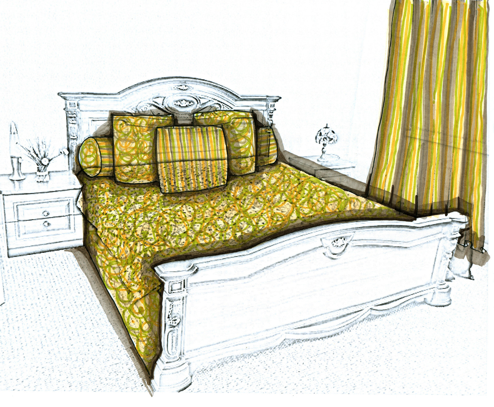 Комната "с птичками" в стиле Шинуазри