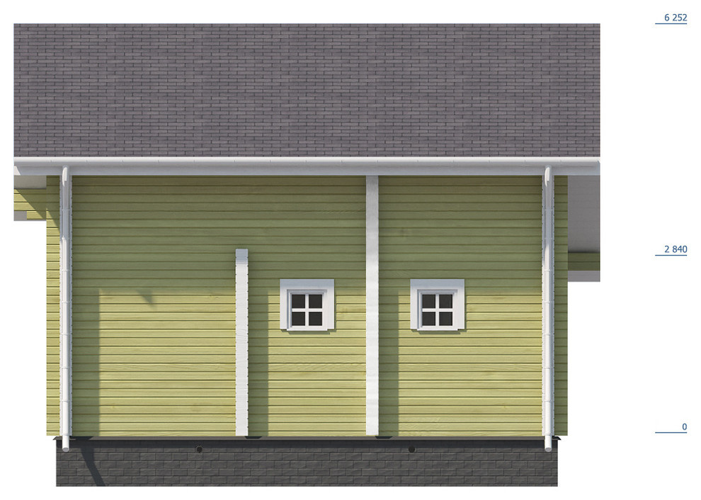 Проект загородного дома из профилированного бруса "Ступино"