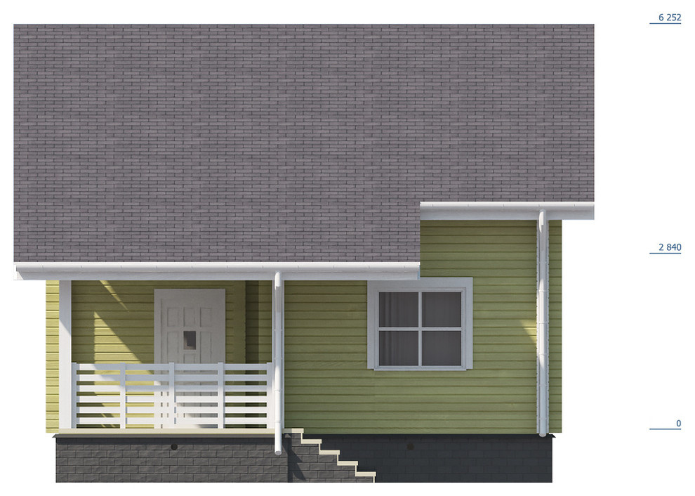 Проект загородного дома из профилированного бруса "Ступино"