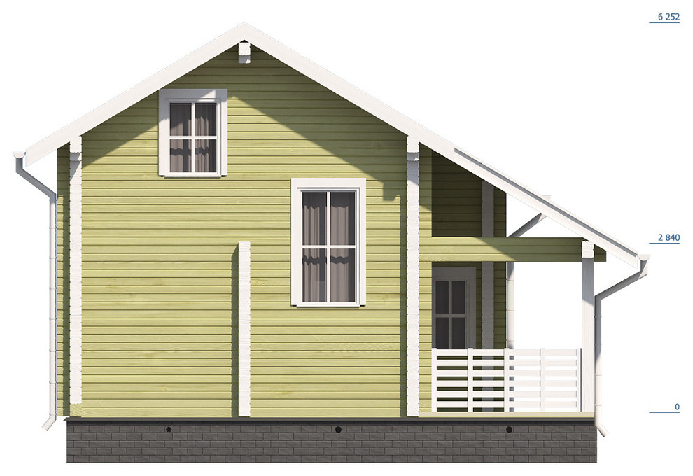 Проект дома из профилированного бруса "Ступино"