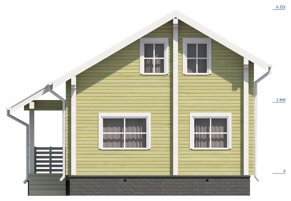 Проект загородного дома из профилированного бруса "Ступино"