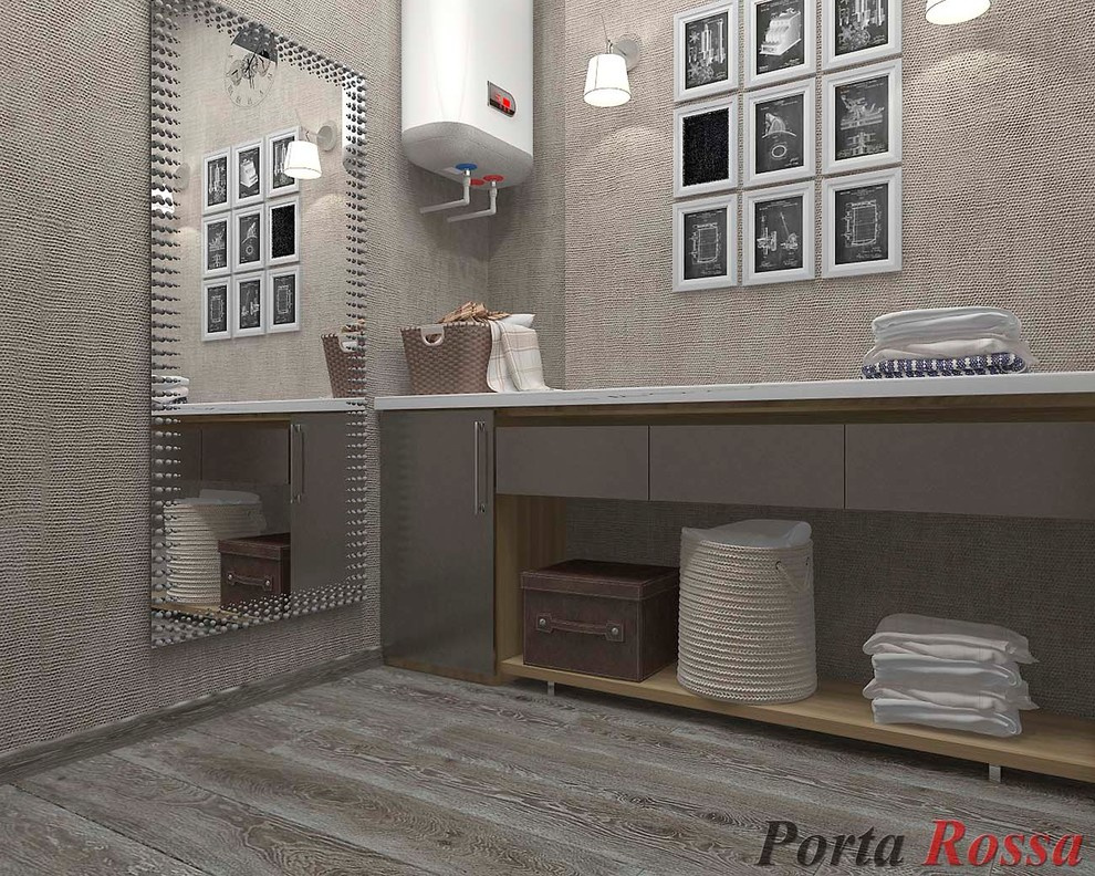 Bathroom design in Constructivism style