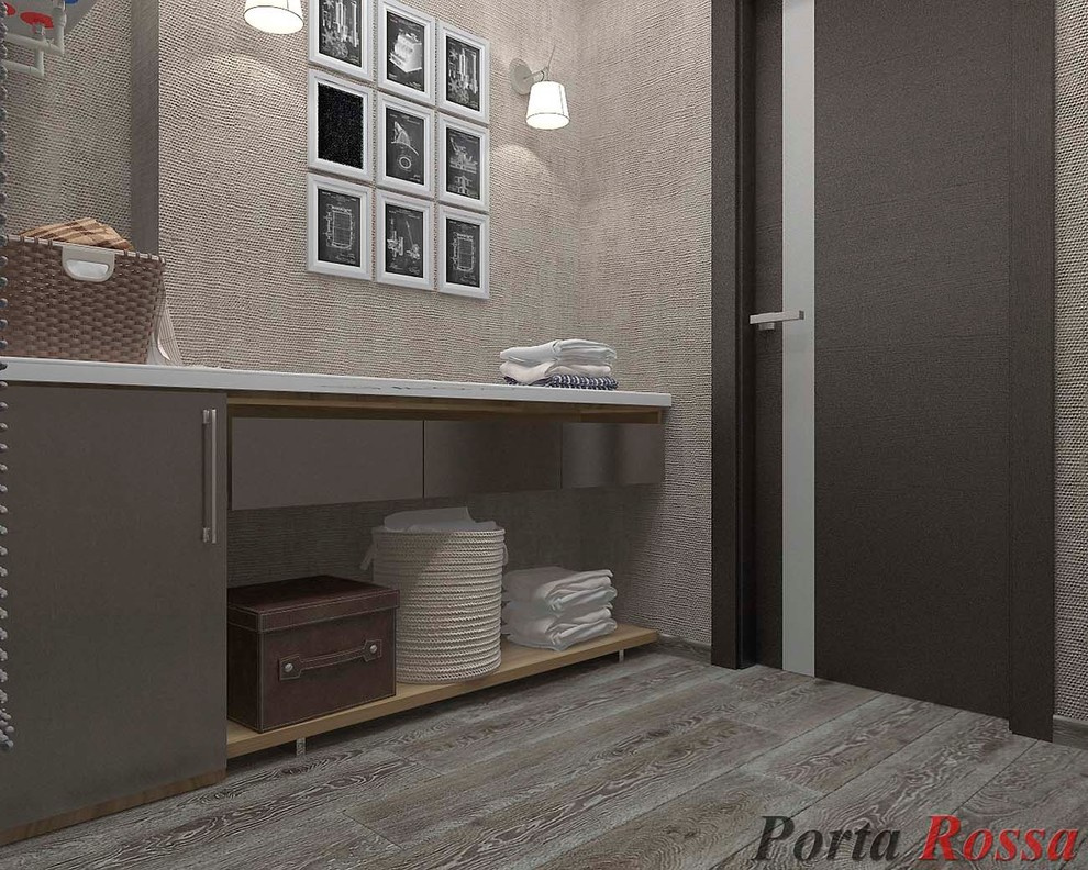 Bathroom design in Constructivism style
