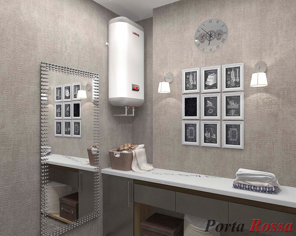 Bathroom design in Constructivism style