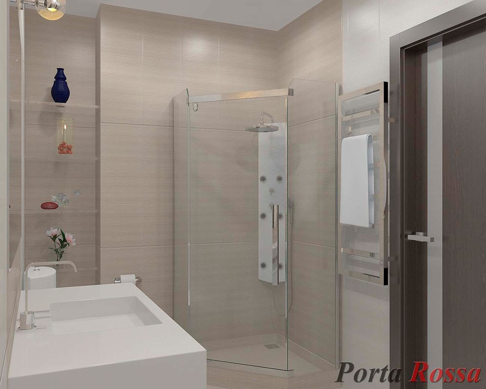 Bathroom design in Constructivism style