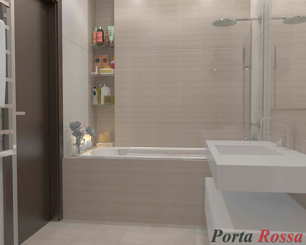 Bathroom design in Constructivism style