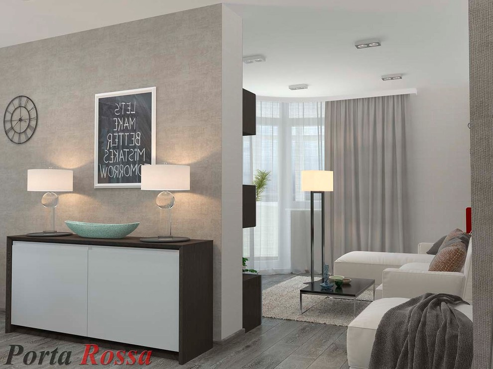 Living-room design in Constructivism style)