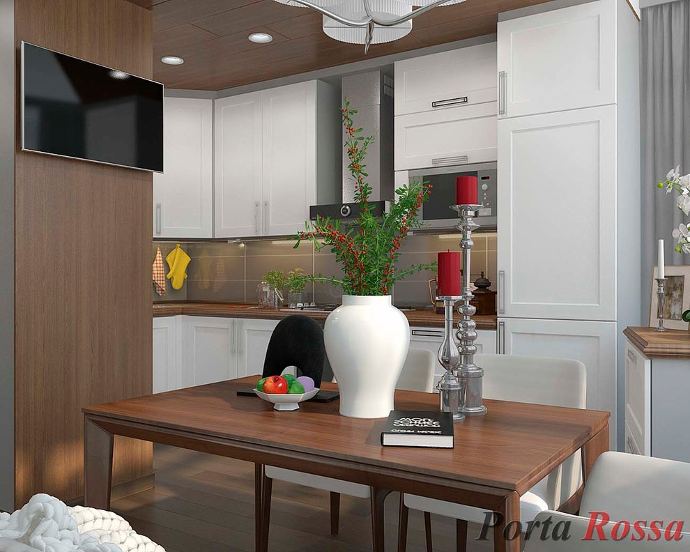 Kitchen studio design in Contemporary style