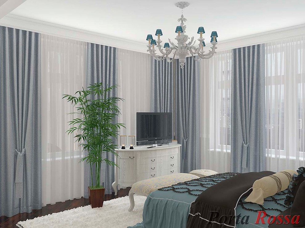 Bedroom design in Classical style)