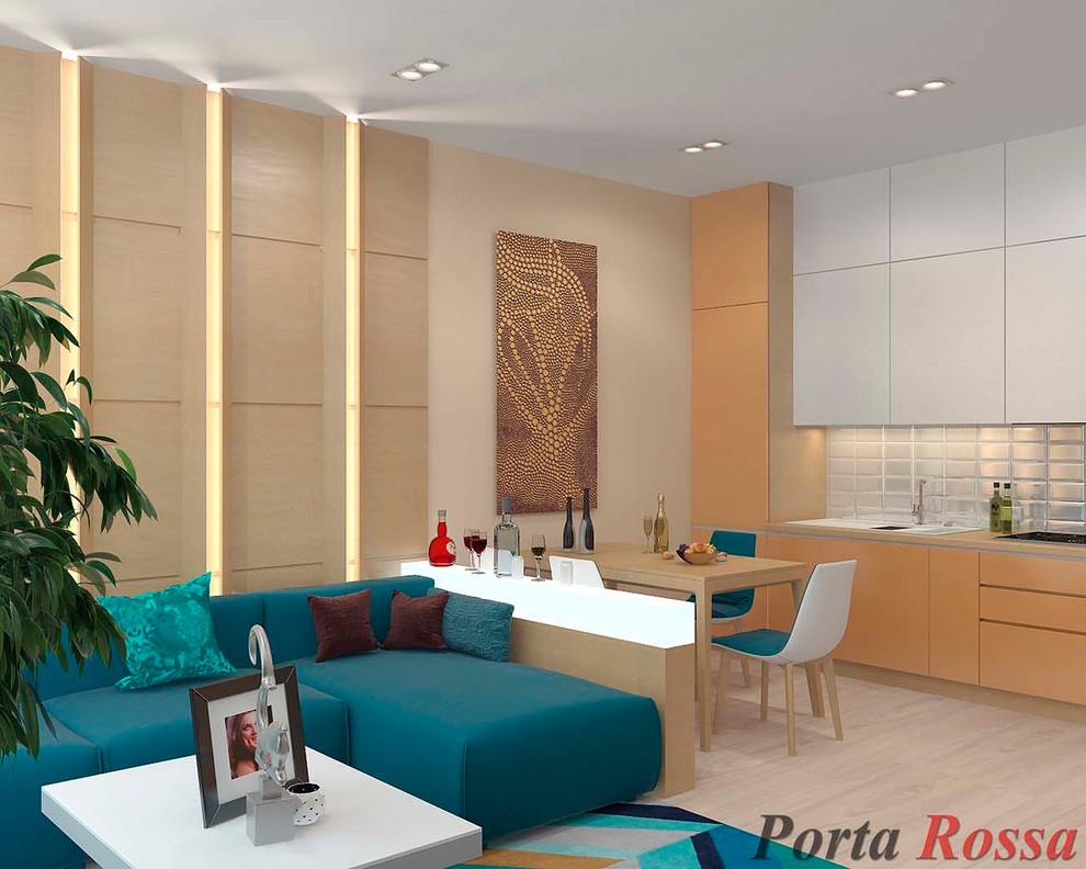 Kitchen studio design in Contemporary style