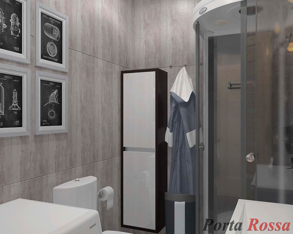 Bathroom design in Loft style