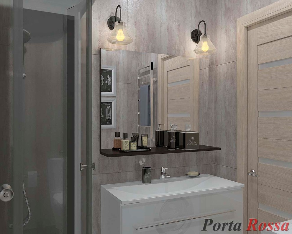 Bathroom design in Loft style