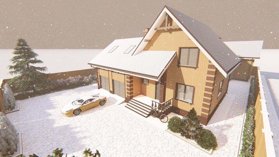 Архитектурный проект дома 11х15